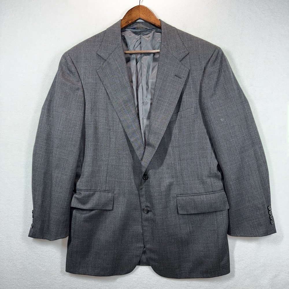 Vintage‎ Polo Ralph Lauren Sport Coat Blazer Mens Gray USA Made Union Wool 43R